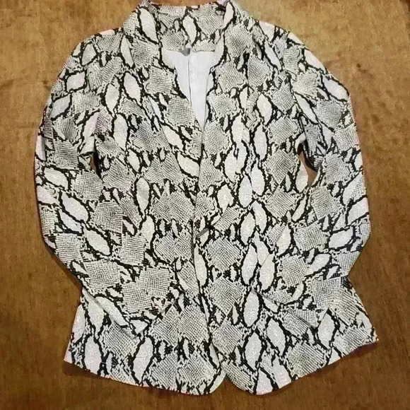 Snake Print Blazer Top XS - Picture 1 of 5